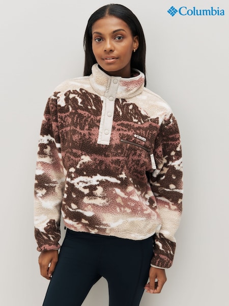 Columbia Helvetia™ II Printed Cropped Half Snap Brown Fleece (F96895) | £65