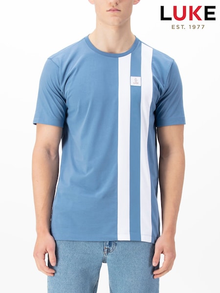 Luke 1977 Blue 100% Cotton Edale T-Shirt (F97039) | £40