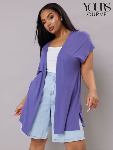 Yours Curve Purple Grown On Sleeve Cover-Up (F97070) | £22