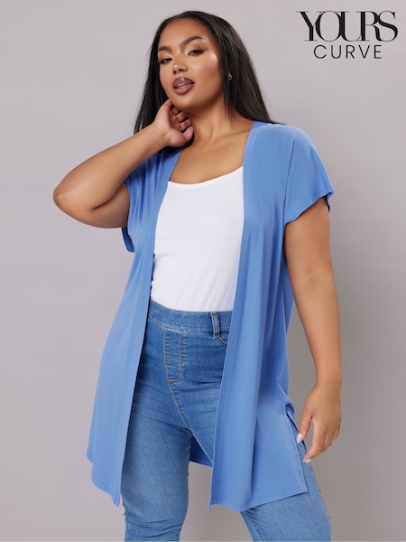 Yours Curve Blue Grown On Sleeve Cover-Up (F97074) | £22