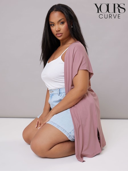 Yours Curve Pink Grown On Sleeve Cover-Up (F97092) | £22
