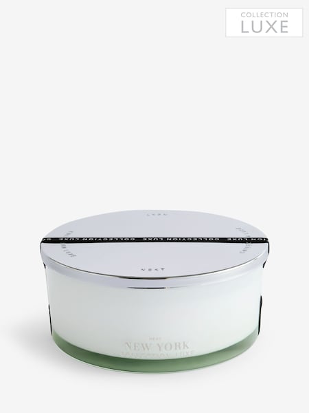 Jasmine & Orange Blossom Collection Luxe New York 3 Wick Candle (F97199) | £20