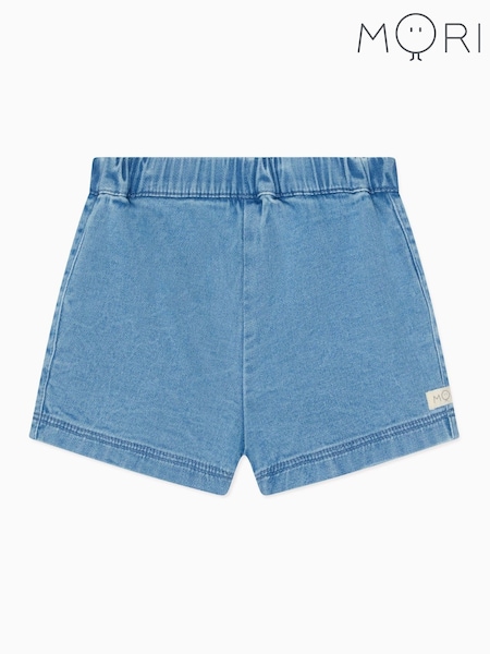 Mori Denim Blue Chambray Pull Up Shorts (F97213) | £28 - £30