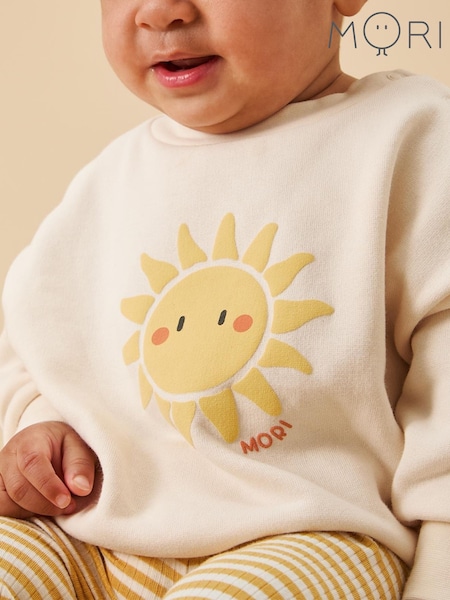 MORI Happy Sunshine Viscose Cotton Blend Soft Sweatshirt (F97223) | £28