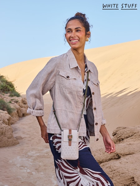 White Stuff Natural Camille 100% Linen Jacket (F97341) | £85