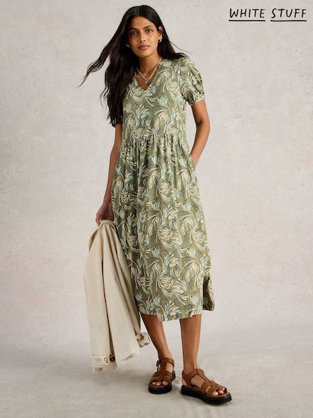 White Stuff Green Leah Jersey Dress (F97395) | £69