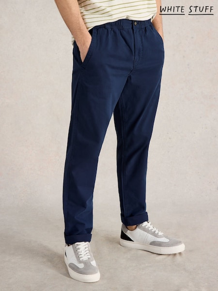 White Stuff Blue Sutton Drawstring Trousers (F97409) | £50