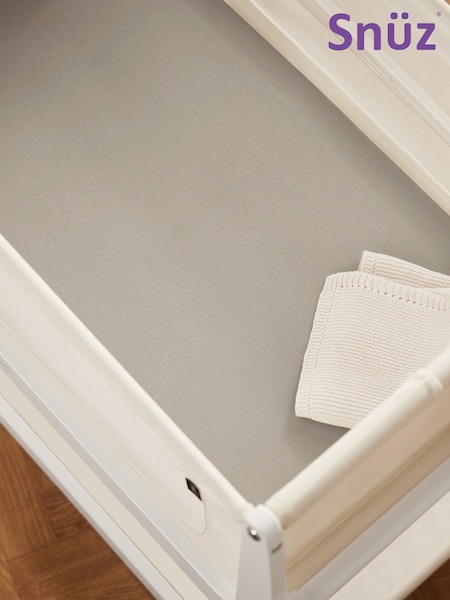 Snuz Grey Twin Pack Crib Fitted Fitted Sheets (F97502) | £22