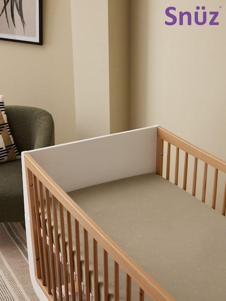 Snuz 2 Pack Sage Cross Cot Bed Fitted Sheets (F97507) | £32
