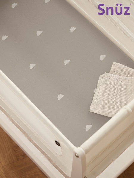 Snuz 2 Pack Grey Cloud Crib Fitted Sheets (F97513) | £22