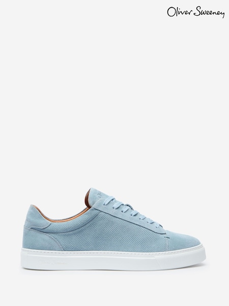 Oliver Sweeney Blue Perforated Calf Leather Cupsole Trainers (F97522) | £229