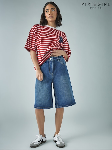 PixieGirl Petite Blue Denim 100% Cotton Shorts (F97577) | £29