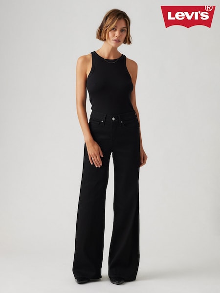 Levi's® Soft Black 318 Shaping Wide Leg Jeans (F97632) | £95