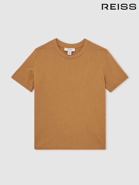 Reiss Tan Brown Bless 13-14 yrs Crew Neck T-Shirt (F97865) | £14