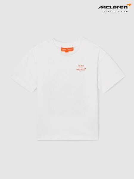 Reiss White/Blue Monaco Unisex Fit McLaren F1 Team Monaco GP T-Shirt (F97956) | £34