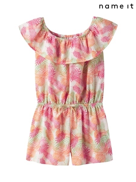 Name It Green Floral Printed Playsuit (F97986) | £22