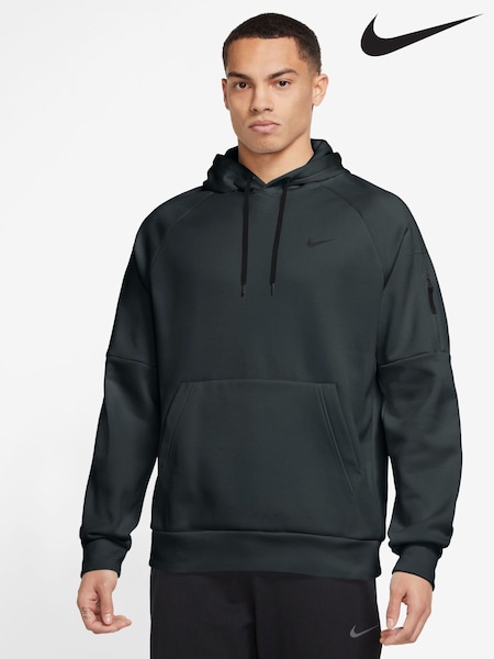 Nike Dark Seaweed Green Therma-FIT Pullover Training Hoodie (F98073) | £65