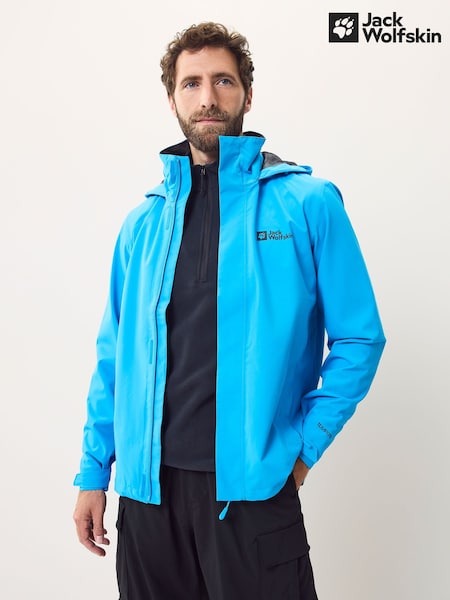 Jack Wolfskintrailtime Waterproof Blue Jacket (F98137) | £100