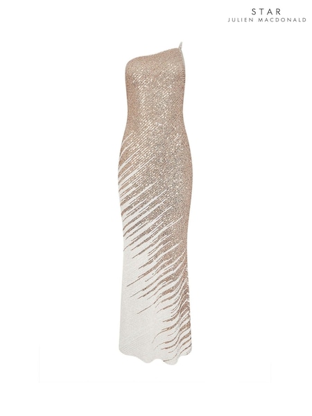 Star by Julien MacDonald Natural Maxi Sequin Dress (F98317) | £105