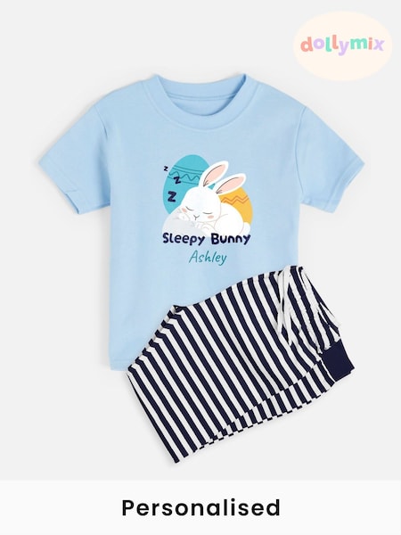 Personalised Toddlers Sleepy Bunny Pyjamas by Dollymix (F98384) | £35