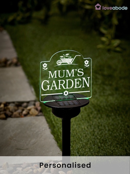 Personalised Solar Powered “Wheelbarrow” Garden Sign by Loveabode (F98459) | £24