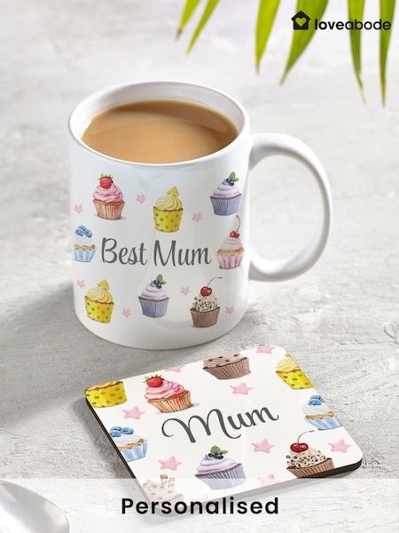 Personalised Mug and Coaster Set by Loveabode (F98465) | £20