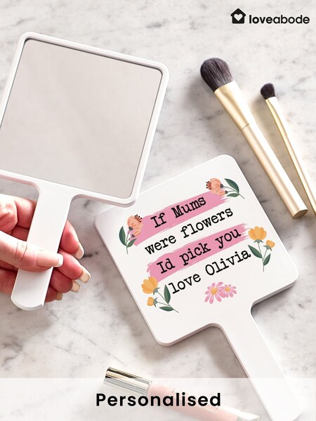 Loveabode Natural Personalised Mother Days Pick You Hand Mirror (F98472) | £17