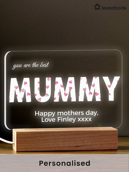 Personalised MUM Night Light by Loveabode (F98483) | £22