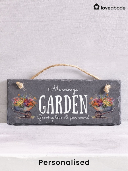 Personalised Garden Slate Sign by Loveabode (F98486) | £17