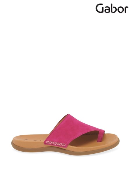 Gabor Pink Lanzarote Suede Basic Mules (F98498) | £80