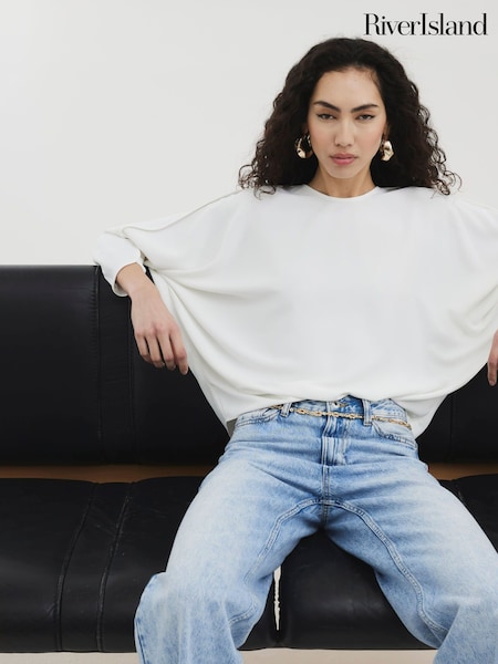 River Island Cream Batwing T-Shirt (F98645) | £26