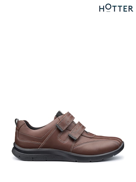 Hotter Brown Regular Fit Energise Touch-Fastening Shoes (F98729) | £95