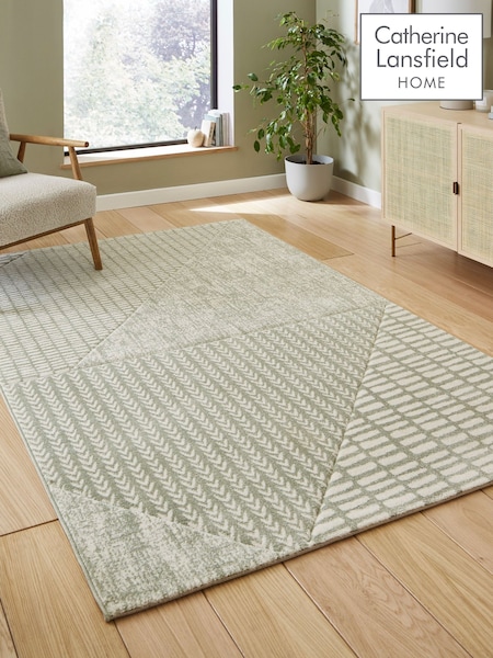 Catherine Lansfield Green Larsson Modern Abstract Rug (F98744) | £60 - £180