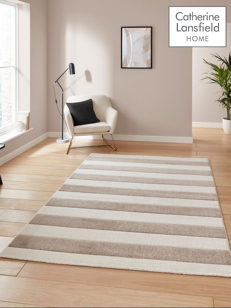 Catherine Lansfield Natural Cove Stripe Modern Linear Rug (F98751) | £60 - £180