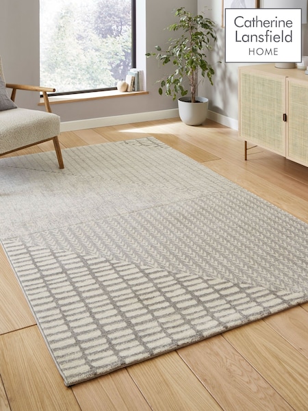Catherine Lansfield Grey Larsson Modern Abstract Rug (F98774) | £60 - £180