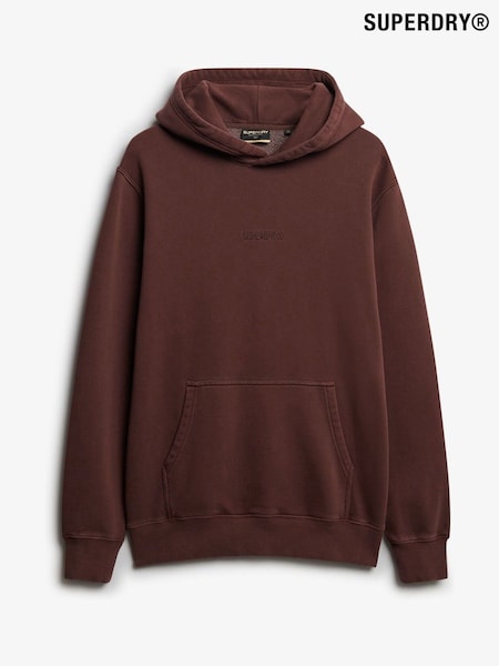 Superdry Brown Micro Logo Hoodie (F99050) | £55