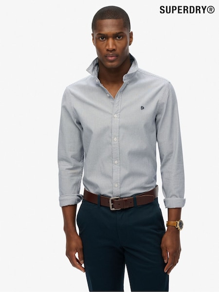 Superdry Blue Classic Oxford Long Sleeve Shirt (F99068) | £45