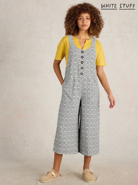 White Stuff Blue Viola Linen Dungarees (F99101) | £85