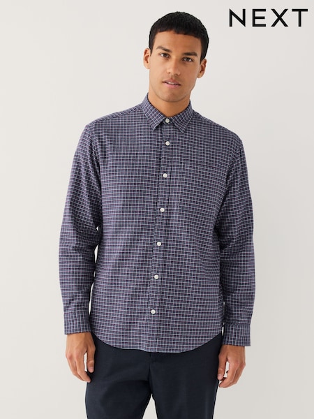 Burgundy Red Long Sleeve Check Shirt (F99201) | £28