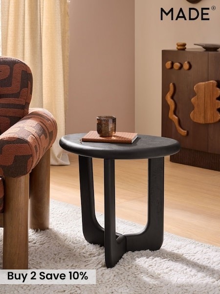 MADE.COM Black Mango Wood Arlo Side Table (F99215) | £159