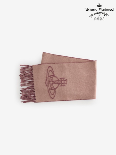 Vivienne Westwood Single Orb Double Brown Scarf (F99446) | £110