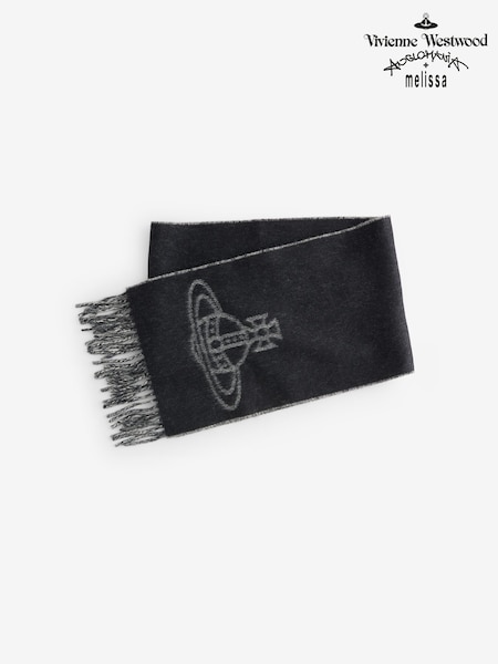 Vivienne Westwood Single Orb Double Black Scarf (F99449) | £110