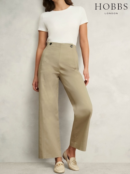 Hobbs Brown Kimmi Crop Trousers (F99498) | £89