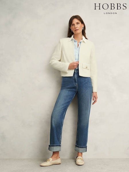 Hobbs Cream Hattie Jacket (F99501) | £199