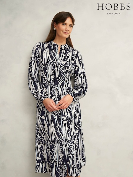 Hobbs Blue Colette Dress (F99506) | £169