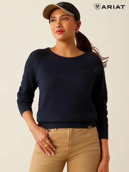 Ariat Green Cambeck Crew Neck Supima Blend Jumper (F99591) | £65