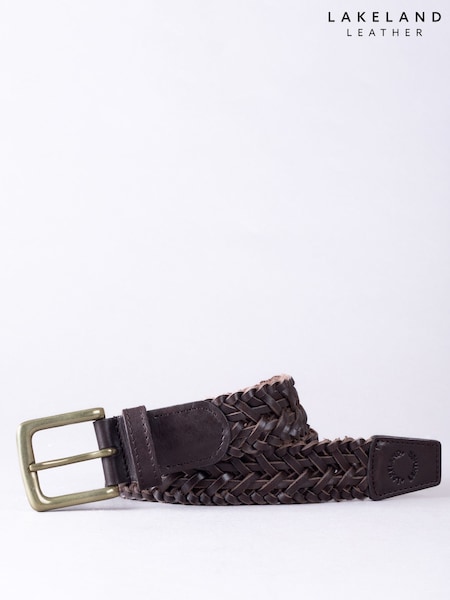 Lakeland Leather Brown Howbeck Braided Belt (F99763) | £40