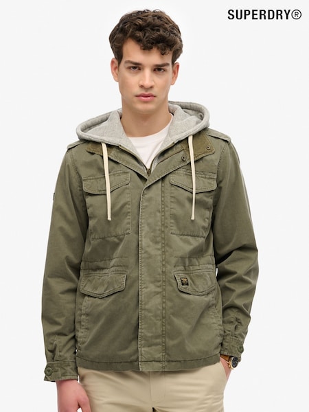 Superdry Green Hooded Rookie Field Jacket (F99869) | £100