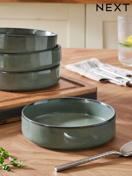 Green Dalton Set of 4 Pasta Bowls (F99941) | £30
