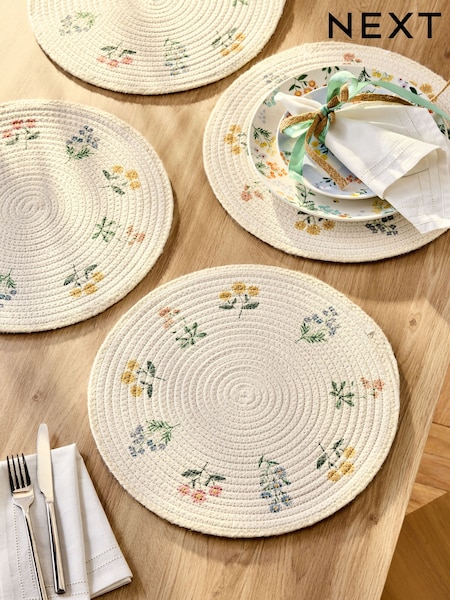 Set of 4 Multi Maisie Floral Placemats (F99983) | £18